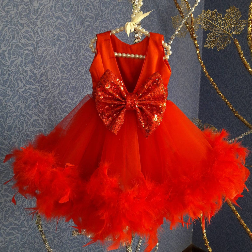 Coral Cascade Dress