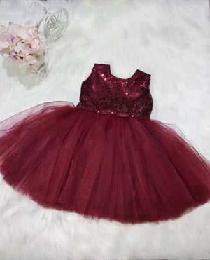 Burgundy Manor Dress